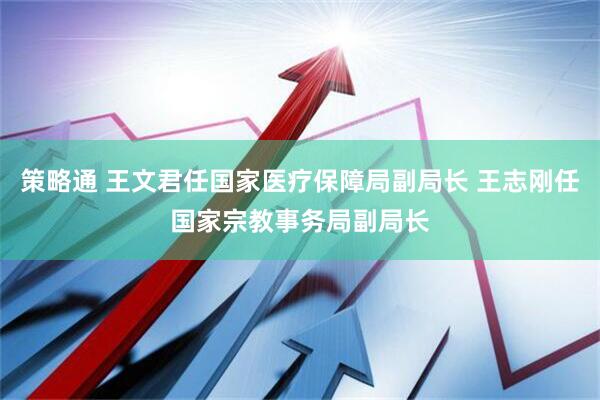 策略通 王文君任国家医疗保障局副局长 王志刚任国家宗教事务局副局长